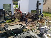 boring voor de installatie van een geothermische warmtepomp