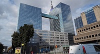 Proximus Towers in Brussel. Het bedrijf wil haar kantoorruimte terugschroeven.