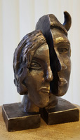 Puolikkaat, 1992, pronssivalu
