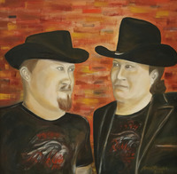 Kaksipa poikaa kievarissa, 2012 öljyväri