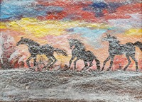 Mustangit, 2019, sekatekniikka