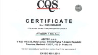 Certifikát CQS dle normy ČSN EN ISO 9001:2016 (EN)