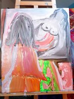 Malíř, 65/54 cm, acryl