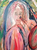Zvěstovatel, akryl, 81/65 cm