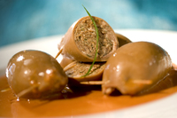 Chipirones relleno de carne (Sète)