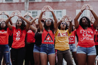 The Spring 2018 line of the Delta Alpha chapter of Delta Sigma Theta Sorority, Inc. was officially unveiled on March 31, 2018. Photo by William Stitt
