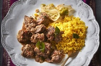 Nasi mit "Rendang" (slowcooked Rindsfleisch) aus Indonesien!