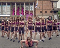 Manifestación feminista en Montevideo