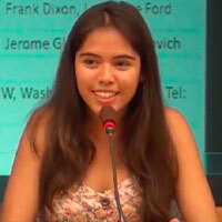 La jóven activista Xiye Bastida en la cumbre del clima