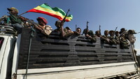 Milicianos de la región de Amhara cerca de la frontera con Tigray, Etiopía, el 9 de noviembre de 2020. Tiksa Negeri / Reuters