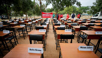 Los nombres de las niñas de la escuela de Chibok secuestradas por Boko Haram, en Abuja, Nigeria, el 14 de abril de 2019. Afolabi Sotunde / Reuters