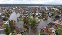 Calles y casas inundadas en la subdivisión Spring Meadow en LaPlace, Luisiana (EE.UU.), tras el paso del huracán Ida, el 30 de agosto de 2021. Steve Helber / AP
