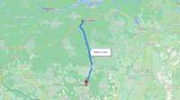 Mapa del recorrido que realizará el 'Ferrogrão' Google map