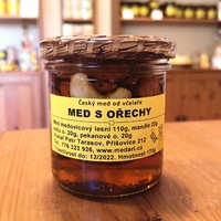 Český med medovicový lesní s ořechy