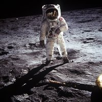 Buzz Aldrin on the Moon in 1969 / NASA