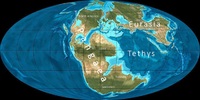 Mundo Jurásico, hace ~170 milliones de años (imagen: Ron Blakey, NAU Geology)