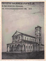 Santuário Divino Espírito Santo, em Ribeirão do Pinhal. Primeiro projeto de uma Igreja feito por Bartolomeo Giavina-Bianchi executado na Diocese de Jacarezinho.(Foto: Família Giavina-Bianchi)