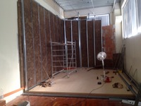 Lo studio in fase di costruzione