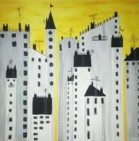 Huomenta Helsinki! 90x90x4cm. Myyty