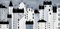 Hiljainen kaupunki 100x50x2cm. Myyty
