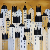TÄMÄ KAUPUNKI 90x90x4cm. Myyty