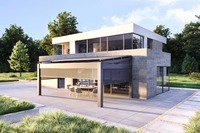 Robustní pergola se skleněnou střechou s možností o rozšíření na zimní zahradu, se systémovým řešením screenových rolet jak nad skleněnou střechou tak i na bočních a čelních stranách pergoly .