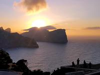 Schöner Sonnenuntergang auf Cap Formentor