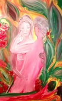 První láska. Hany Antoninova, 60/80 cm, akryl, 2021.