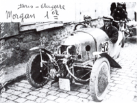 Sandford et guéret sur un Morgan au GP de Auxerre en 1921