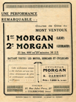 Publicité parue dans Moto Revue du 15 aout 1921